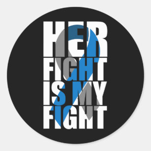 Sticker Rond Son combat est mon combat Diabète