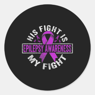 Sticker Rond Son combat est mon combat Epilepsie Awareness 3