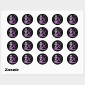 Sticker Rond Son Combat Est Mon Combat Epilepsie Seizure Purple (Feuille)