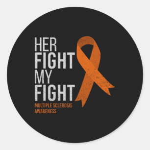 Sticker Rond Son combat est mon combat la sclérose en plaques