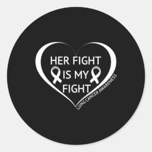 Sticker Rond Son combat est mon combat Mois de la sensibilisati