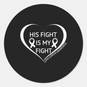 Sticker Rond Son combat est mon combat Mois de sensibilisation