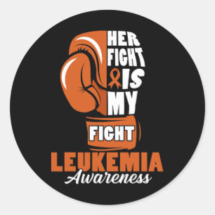 Sticker Rond Son combat est mon combat Mois de sensibilisation 