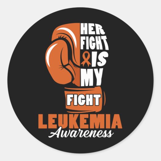 Sticker Rond Son combat est mon combat Mois de sensibilisation  (Devant)