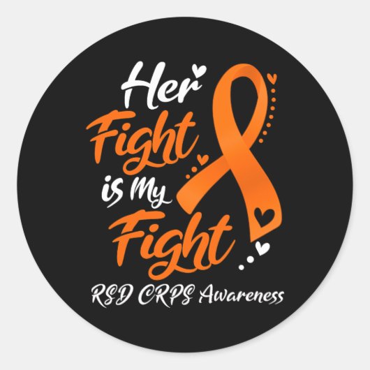 Sticker Rond Son Combat Est Mon Combat Rsd Crps Sensibilisation (Devant)