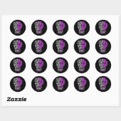 Sticker Rond Son Combat Est Mon Combat - Sle Lupus Sensibilisat (Feuille)