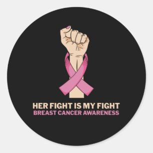 Sticker Rond Son Combat Est Mon Combat Soutien Familial Contre
