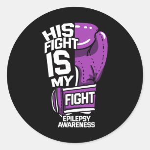 Sticker Rond Son Combat Est Mon Combattre Epilepsie Seizure Neu