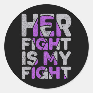 Sticker Rond Son combat est My Fight Epilepsy Awareness 1
