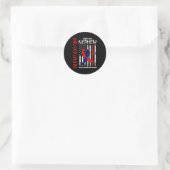 Sticker Rond Son Combat Graphique du Drapeau Américain de Sensi (Sac)