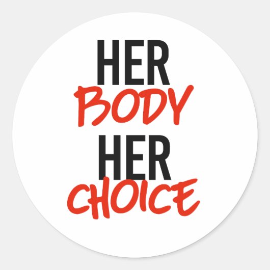 Sticker Rond Son corps son choix (Devant)