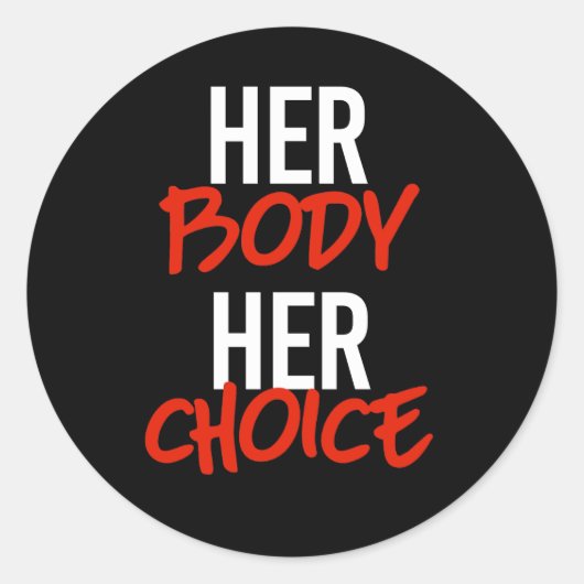 Sticker Rond Son corps son choix (Devant)