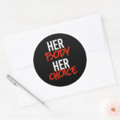Sticker Rond Son corps son choix (Enveloppe)