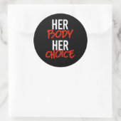 Sticker Rond Son corps son choix (Sac)