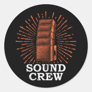 Sticker Rond SON CREW Audio Technicien Son Guy Sound