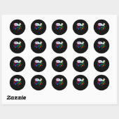 Sticker Rond Son Dj Music Player (Feuille)