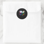 Sticker Rond Son Dj Music Player (Sac)