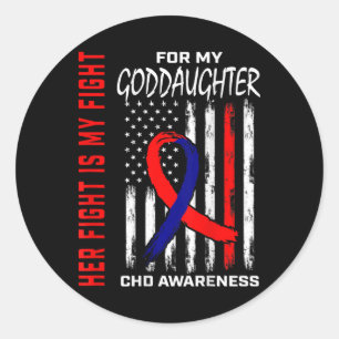 Sticker Rond Son Drapeau Américain Godgirl