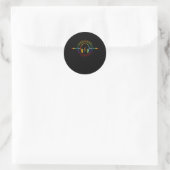 Sticker Rond Son Engineer Audio Wave Audio Engineer Musique (Sac)