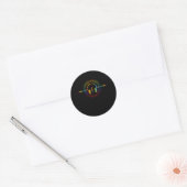 Sticker Rond Son Engineer Audio Wave Audio Engineer Musique (Enveloppe)