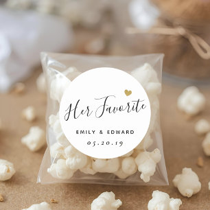 Sticker Rond Son Favori Cadeau de Mariage DIY