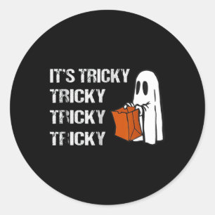 Sticker Rond Son Fou Ghost Boo Fun Halloween Mens