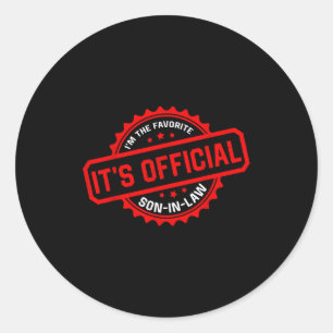 Sticker Rond Son gendre préféré officiel Cadeaux pour la fête d