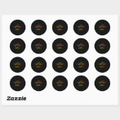 Sticker Rond Son Hi-Fi audio Vu Meter Son stéréo (Feuille)