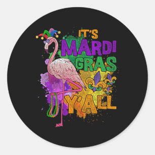 Sticker Rond Son Mardi Gras Yall Mardi Gras 1