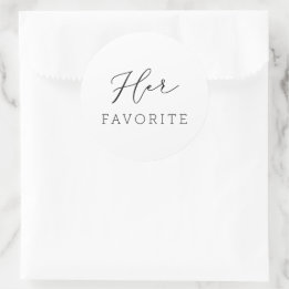 Sticker Rond Son Mariage favori Favor Script Calligraphie