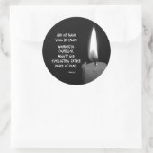 Sticker Rond Son nom sera Prince de la Paix Bible Verse (Sac)