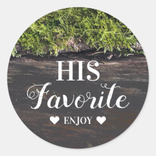 Sticker Rond Son préféré - Mariage rustique Faveur