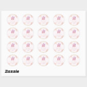 Sticker Rond Son Royal Five-Ness Princess 5th Birthday Party (Feuille)