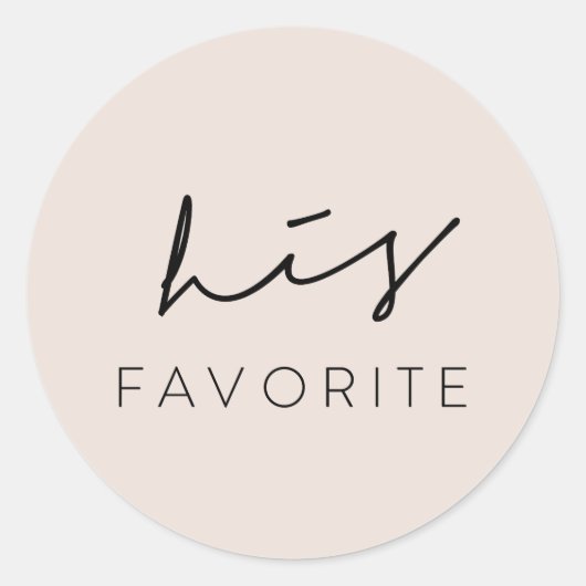 Sticker Rond son sac de bienvenue préféré mariage traite autoco (Devant)