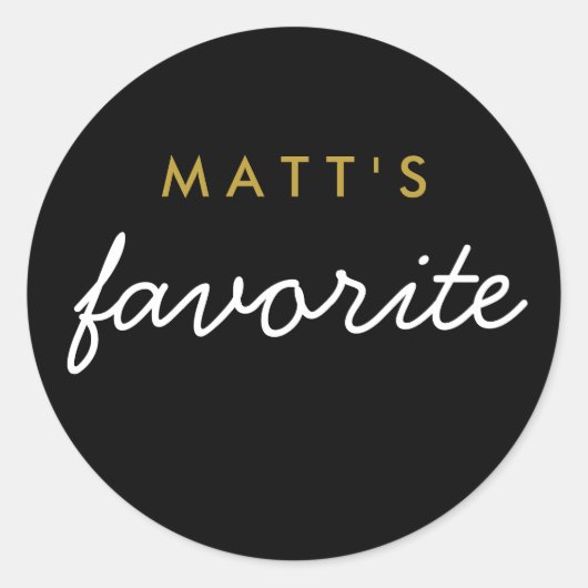 Sticker Rond Son Snack Favori (Devant)