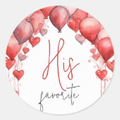 Sticker Rond Son, Son Cadeau de douche de mariage de collation  (Devant)