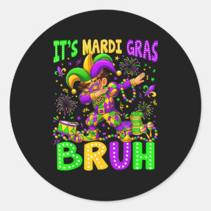Sticker Rond Son voyage à la Nouvelle-Orléans pour Mardi Gras B