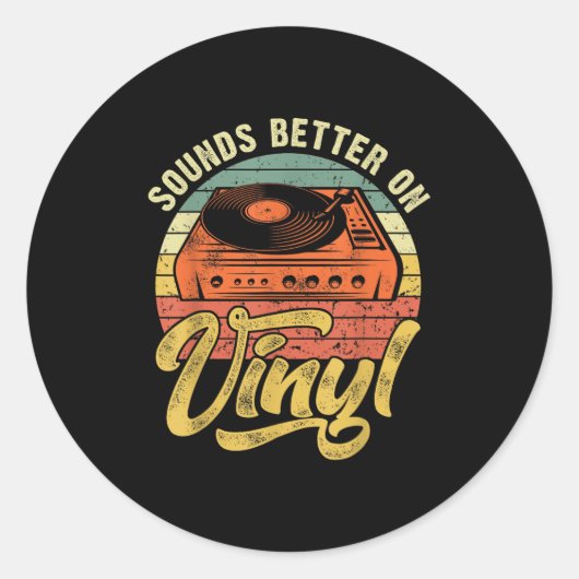Sticker Rond Sonne Mieux Sur Vinyl - Music Lover Disc Records (Devant)