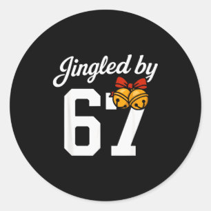 Sticker Rond Sonné par 67 Meme, Noël drôle de garçons