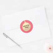Sticker Rond sonnerie de noël jaune simple (Enveloppe)