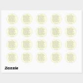 Sticker Rond Sonnet # 18 par William Shakespeare (Feuille)