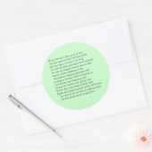 Sticker Rond Sonnet # 27 par William Shakespeare (Enveloppe)