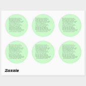 Sticker Rond Sonnet # 27 par William Shakespeare (Feuille)