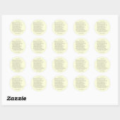 Sticker Rond Sonnet # 27 par William Shakespeare (Feuille)