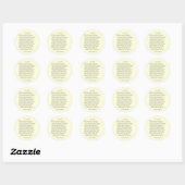 Sticker Rond Sonnet # 31 par William Shakespeare (Feuille)