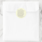 Sticker Rond Sonnet # 31 par William Shakespeare (Sac)