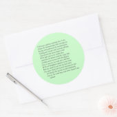 Sticker Rond Sonnet # 33 par William Shakespeare (Enveloppe)