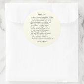 Sticker Rond Sonnet # 35 par William Shakespeare (Sac)