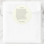 Sticker Rond Sonnet # 43 par William Shakespeare (Sac)