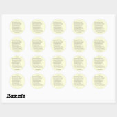 Sticker Rond Sonnet # 46 par William Shakespeare (Feuille)